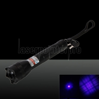 Forme 1000MW 455nm Lampe torche faisceau bleu pointeur laser noir (2 x 880mAh)