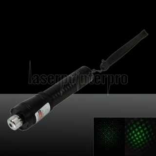 5MW 532nm fascio verde ricaricabile torcia puntatore laser Nero