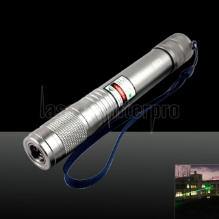 150MW 532nm Beam Green Rechargeable Laser Pointer Silver (1*4000mAh)