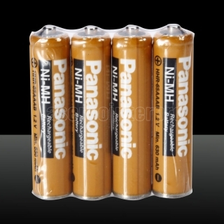 4pcs Original Panasonic 630mAh AAA Ni-MH Rechargeable Batteries Set Orange