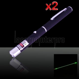 2Pcs 5mW 532nm Mid-open Green Laser Pointer