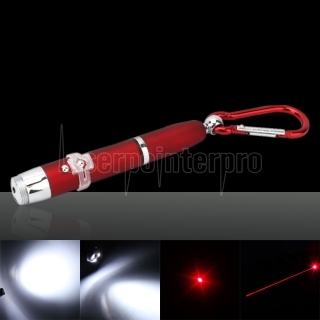 3 in 1 650nm Projektive rote Laserpointer Taschenlampe Keychain