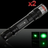 2pcs 50mW 532nm High Power Lanterna Estilo Green Laser Pointer