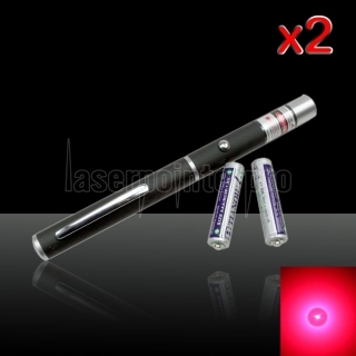 Penna puntatore laser rosso metà aperto ad alta potenza da 100 mW 650nm 2Pcs