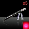 5Pcs 100mW 650nm haute puissance à mi-ouverte pointeur laser rouge Pen