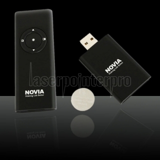 5mW 650nm USB inalámbrico RF puntero láser rojo presentador Negro