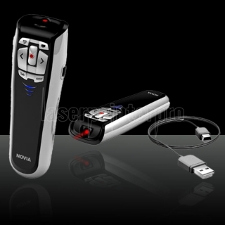 5mW 650nm USB RF 2.4GHz Wireless Presenter puntatore laser rosso con cavo USB