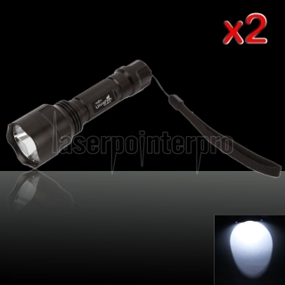 2Pcs UltraFire G4-MCU 5W 400 Lumens CREE Q5 Mode 5 poche à DEL avec Strap
