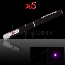 5Pcs 100mW 405nm mi-ouvert pointeur laser bleu-violet