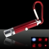 5 em 1 5mW 650nm Red Laser Pointer Pen com superfície vermelha (Cinco alterações no design Lasers + lanterna LED)