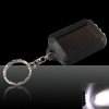 5Pcs 3 LED Mini Solar Energy Rechargeable Flashlights Keychain Black