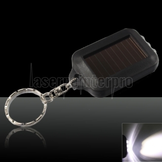 5pcs 3 LED-mini Sonnenenergie Wiederaufladbar Taschenlampen Schlüsselanhänger Schwarz