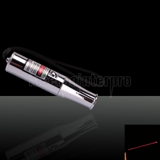150mW 532nm High Power Green Laser Pointer Silver (with one CR2 battery)
