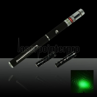 200mW 532nm Penna puntatore laser verde caleidoscopico con apertura media con batteria 2AAA
