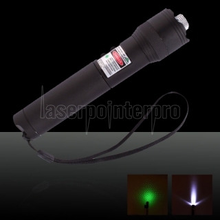 3 in 1 150mW 532nm Flashlight Style Green Laser Pointer Pen and Kaleidoscopic & LED Light with 3AAA Battery