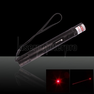 854 Type 50mW 650nm Flashlight Style Red Laser Pointer Pen Black (included two LR6 AA 1.5V batteries)