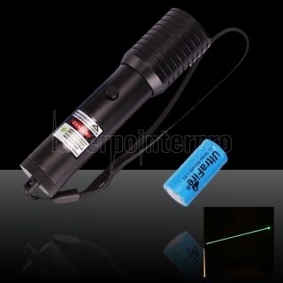 100mW 532nm Estilo Lanterna 1010 Tipo caneta ponteiro laser verde com 16.340 bateria