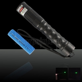 100mW 532nm Adjustable Flashlight Style Green Laser Pointer Pen with 18650 Battery