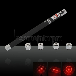 5 in 1 100mW 650nm Red Laser Pointer Pen with 2AAA Battery