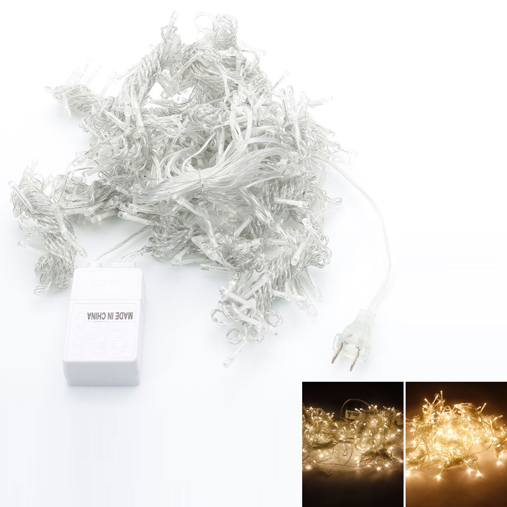 3M x 3M 300-LED Warm White Light Romantic Christmas Wedding Outdoor Decoration Curtain String Light (110V) EU Standard Plug