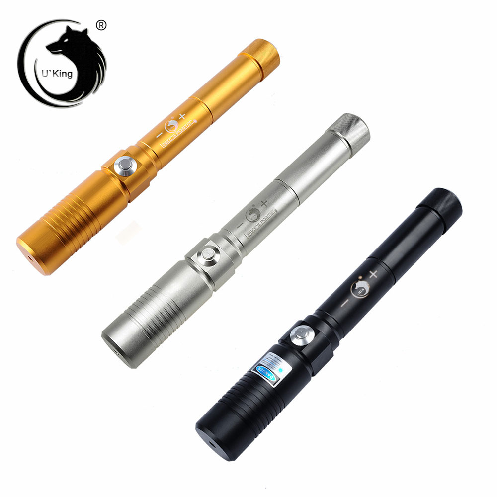 UKing ZQ-j9 10000mW 445nm Blue Beam Single Point Zoomable Laser Pointer Pen Kit Negro