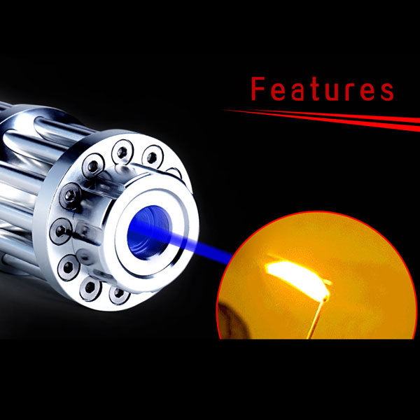 Pointeur laser zoomable ZQ-15 3000mW 445nm faisceau bleu pointeur zoomable argent