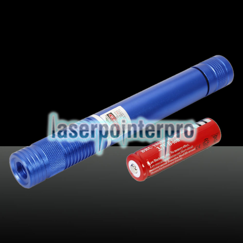Pointeur laser vert à faisceau de 500MW (1 x 4000mAh) Bleu