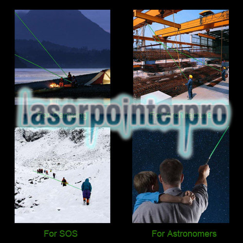 500MW grüner Laserpointer (1 x 4000mAh) blau