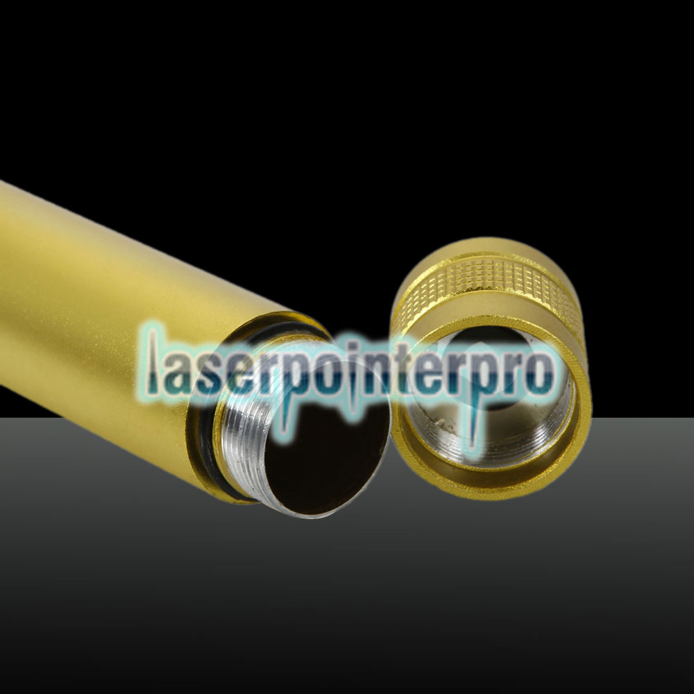Ponteiro laser verde de 500MW (1 x 4000mAh) dourado