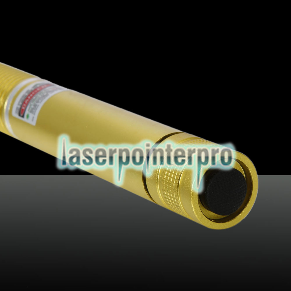 Ponteiro laser verde de 500MW (1 x 4000mAh) dourado