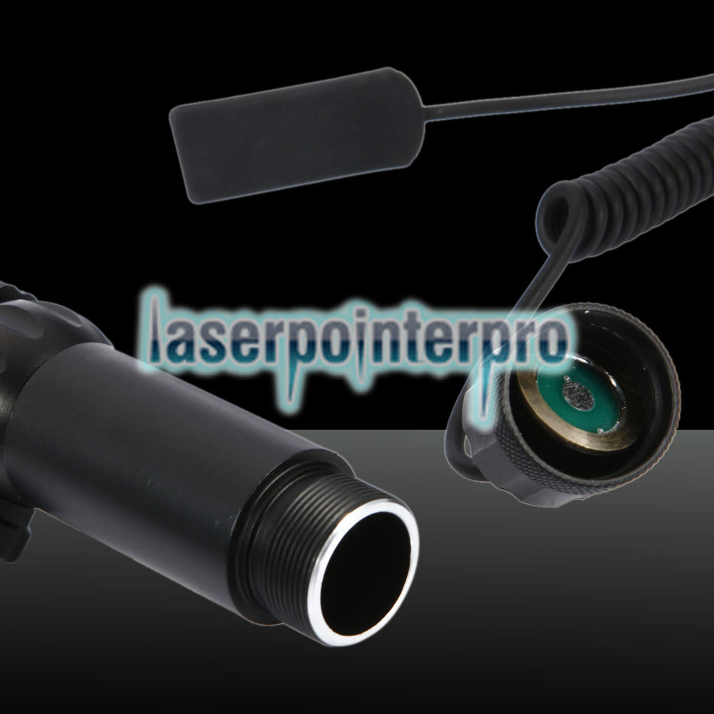 100mW Queimando 532nm Feixe de Luz Verde Lótus Cabeça Laser Gun Sighter Preto