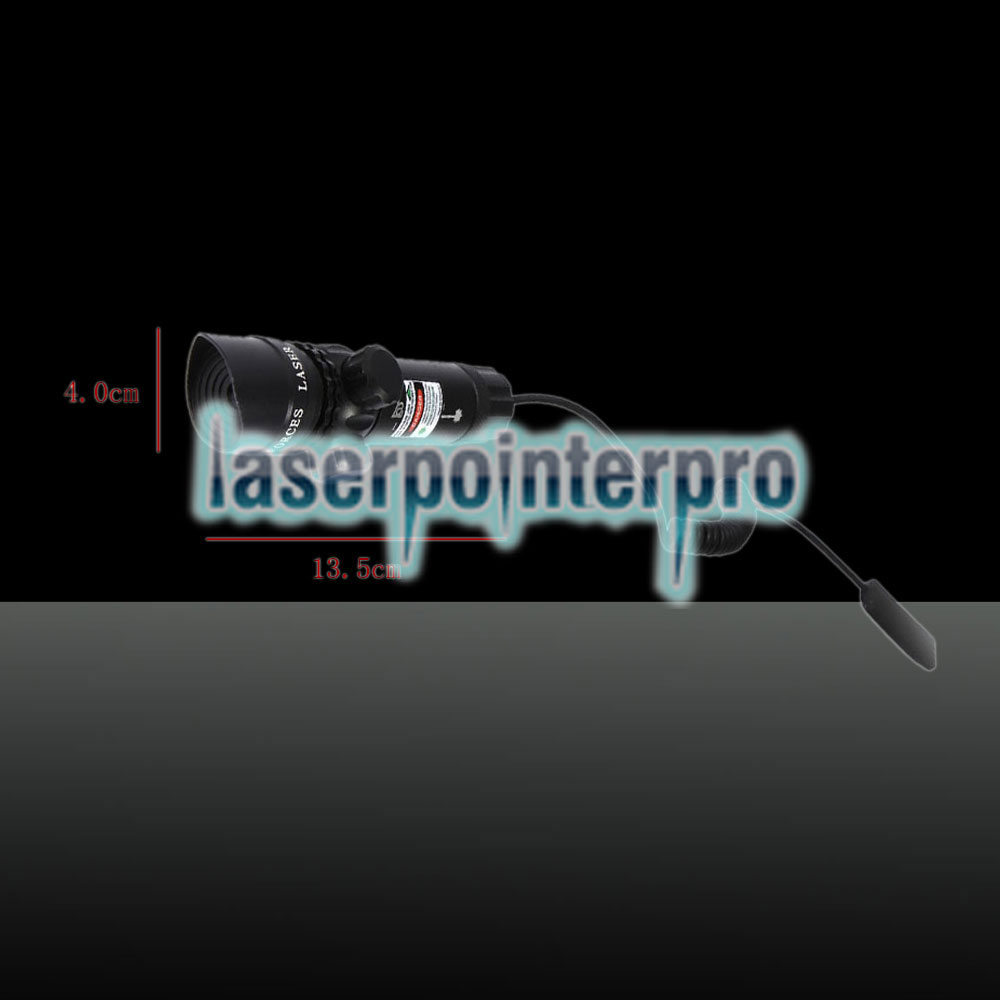 Pistola laser con testa inclinata a luce verde da 250mW 522-542nm Green Sighter Black