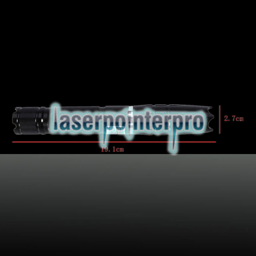 Penna puntatore laser a testa d'attacco di cristallo separata da 50000 mW con fascio di luce verde nera