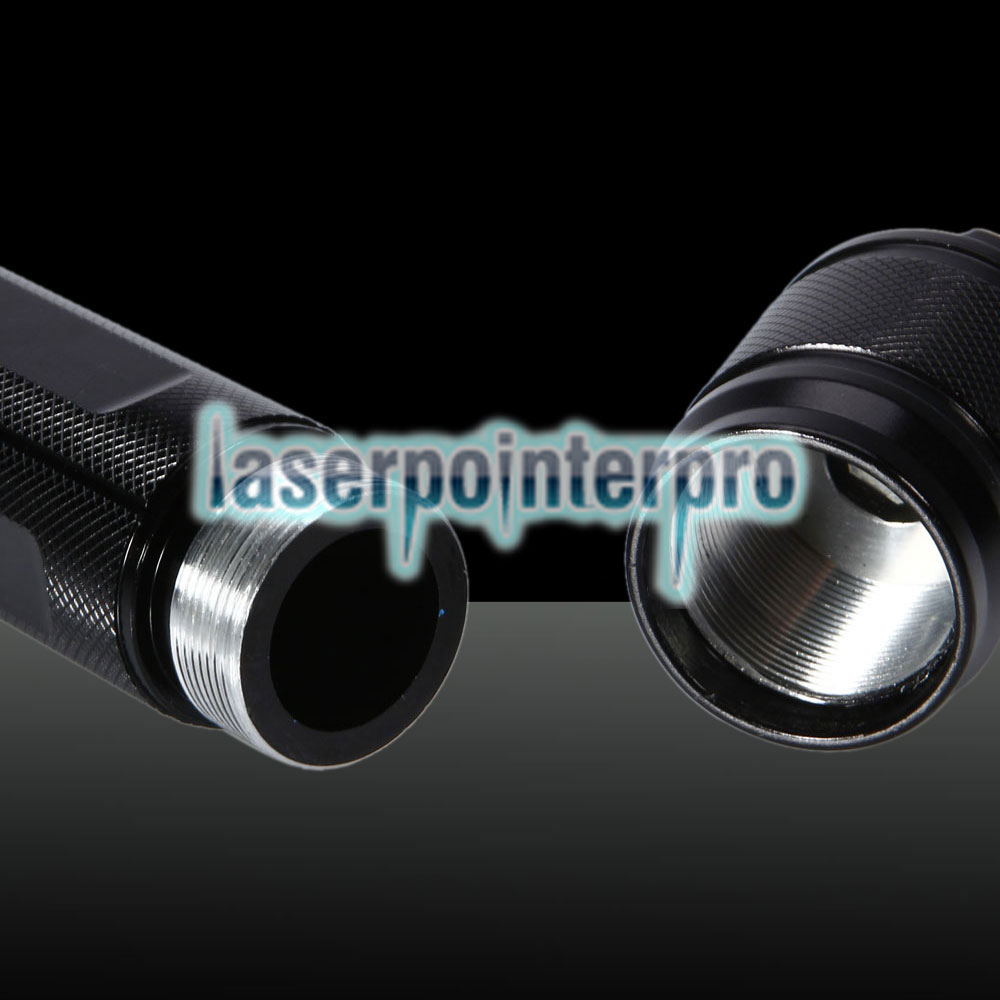 2000mW Burning 450nm 5-en-1 Blue Beam Light Laser Pointer Pen Kit Negro