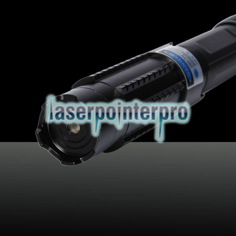 5000mW 450nm 5-em-1 azul feixe de luz Laser Pointer Pen Kit Preto