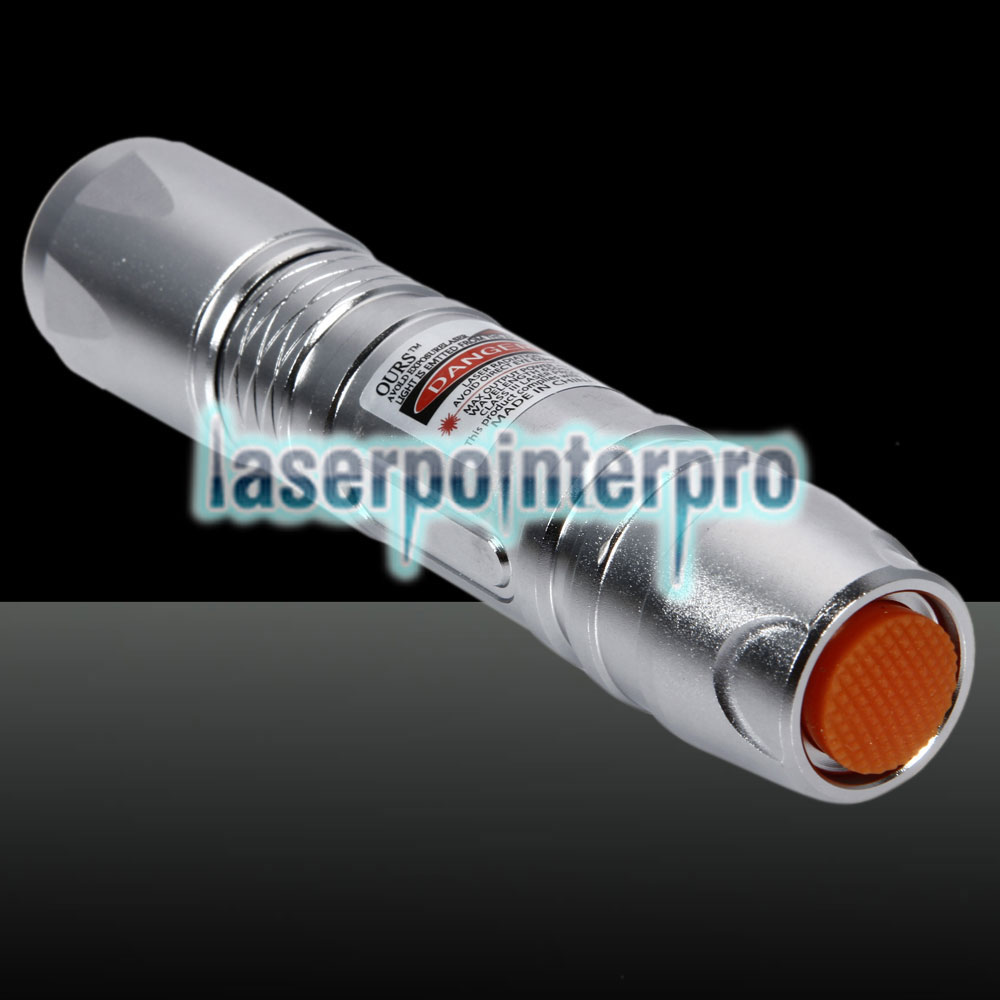 300mW 650nm feixe vermelho luz laser tocha prata