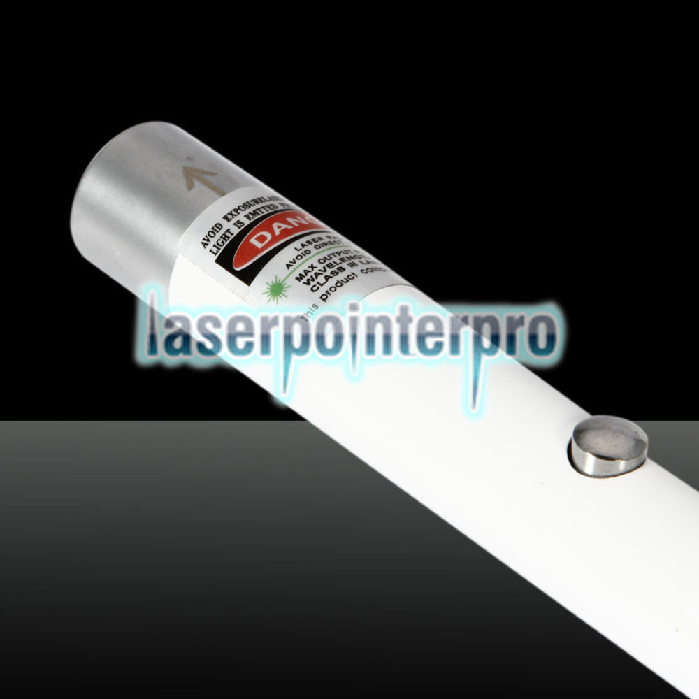 5mW 532nm Penna puntatore laser ricaricabile a luce bianca con punta singola a luce bianca