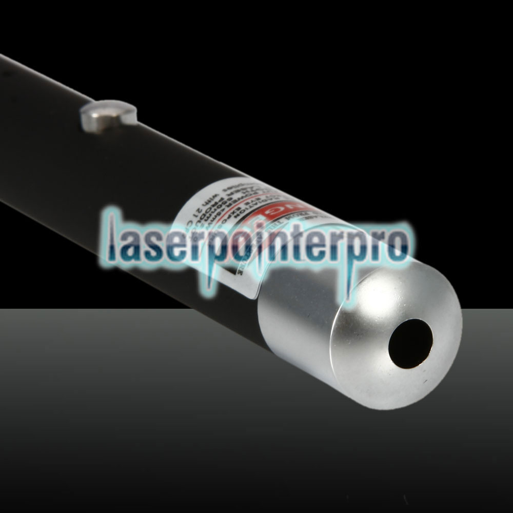Penna puntatore laser ricaricabile a punto singolo a luce rossa da 5 mW 650nm Nero
