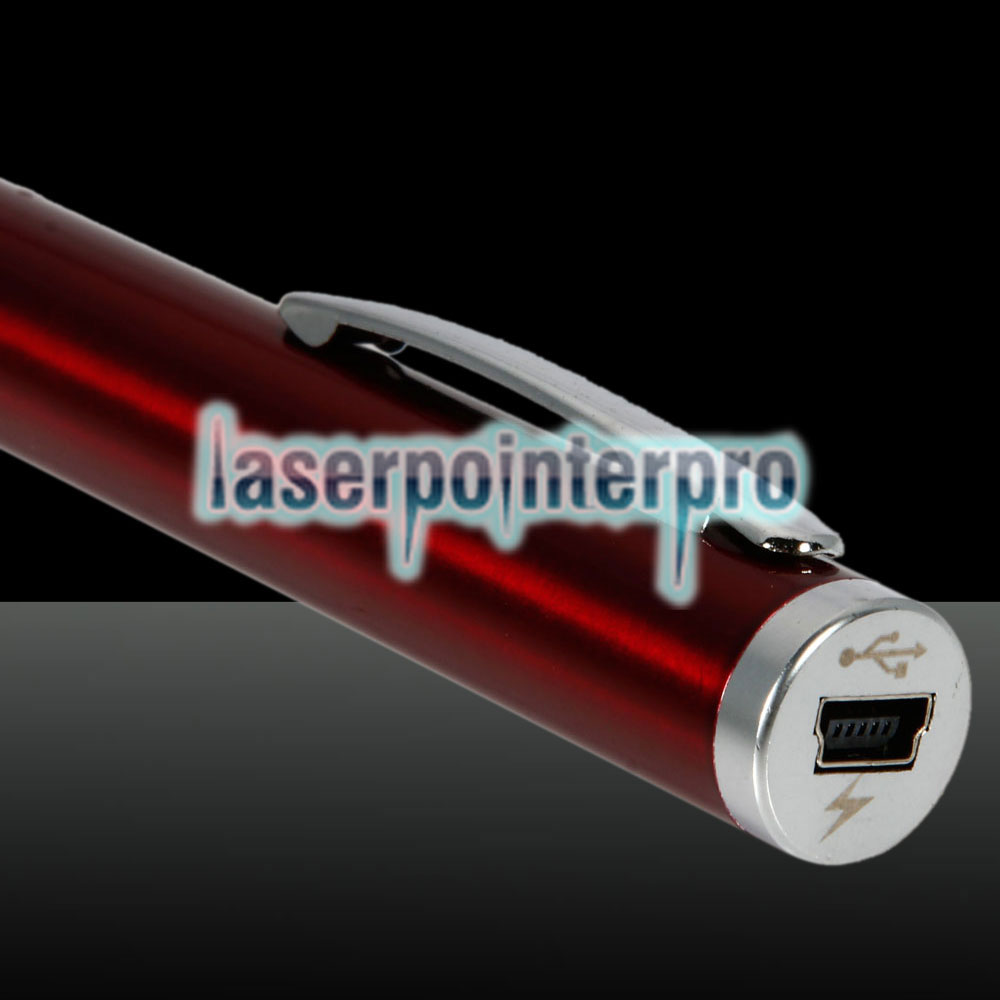 100mW 650nm Red feixe de luz ponto único recarregável Laser Pointer Pen Red