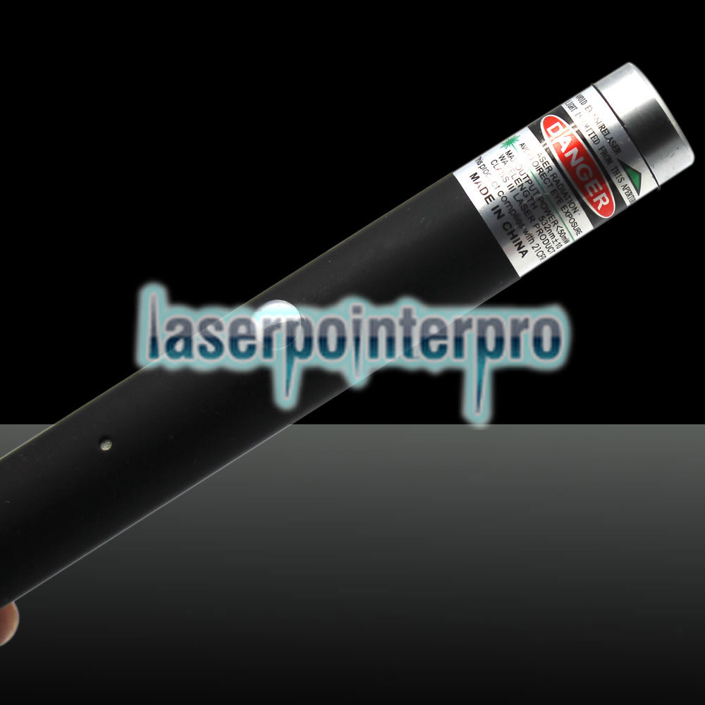 Pluma de puntero láser cargable de un solo punto USB de 100 mW 532 nm Negro LT-ZS004