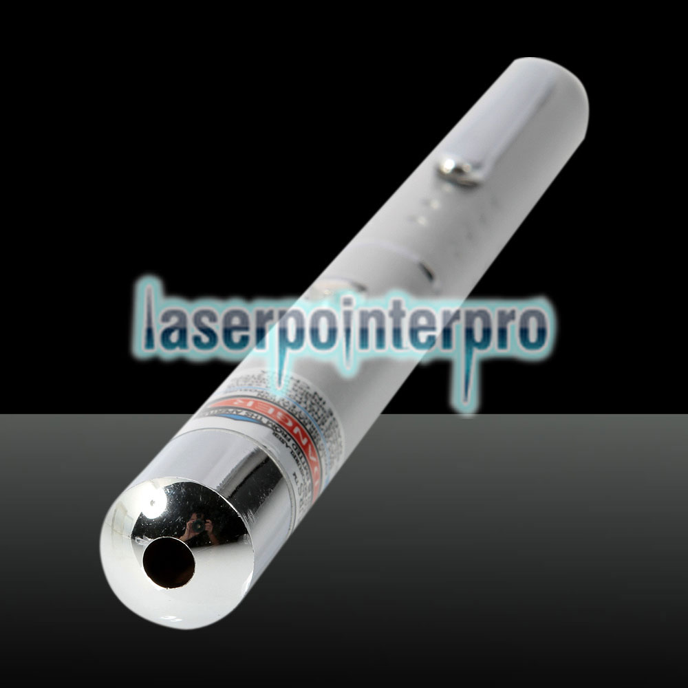 Stylo pointeur laser à point unique laser bleu et violet 405nm, argent
