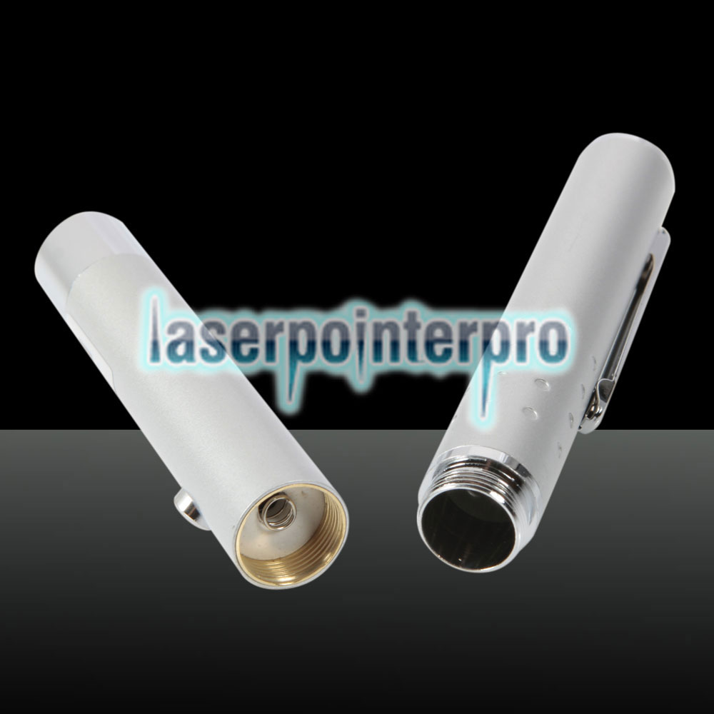  405nm 1mw Blue & Purple Laser Beam Single-point Laser Pointer Pen Silver
