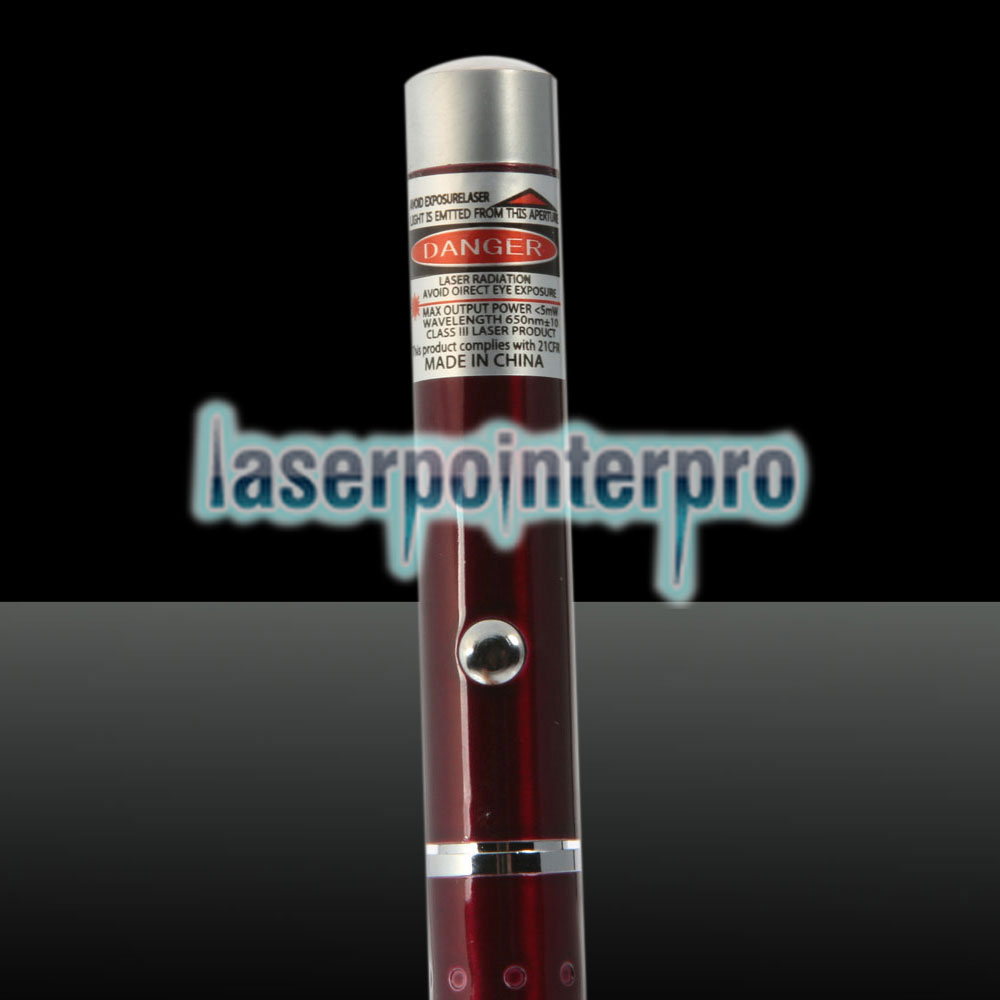 Lápiz de puntero láser de un solo punto de haz láser rojo de 650 nm 1 mw rojo