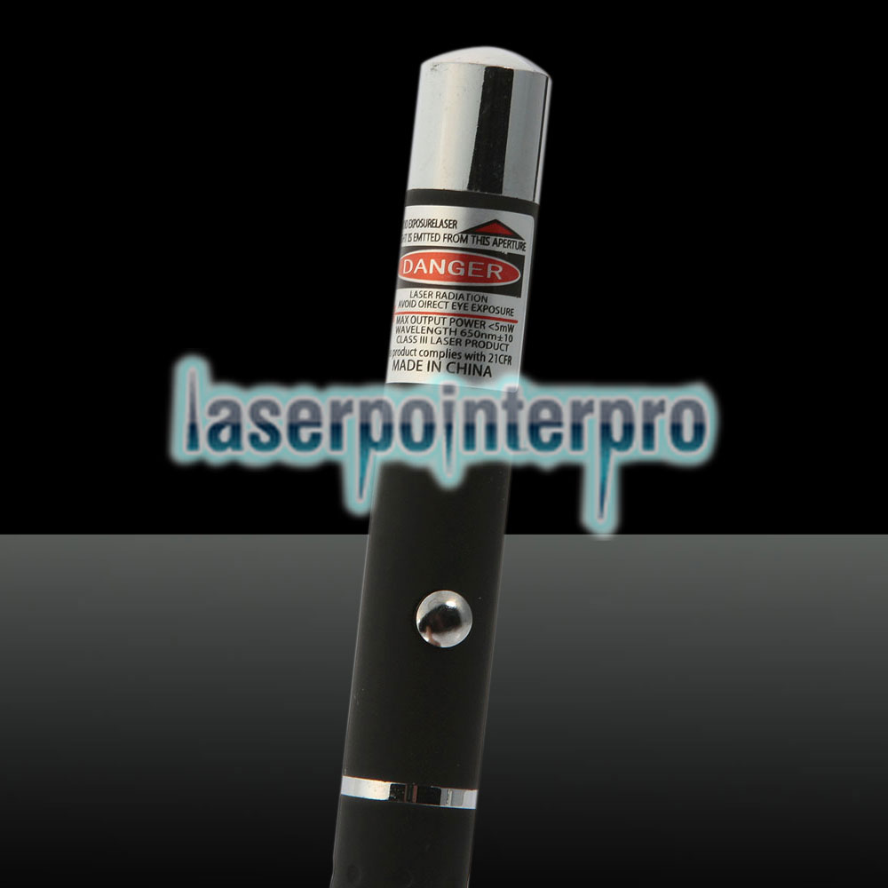 650nm 1mw Red Laser Beam Single-ponto Laser Pointer Pen Preto