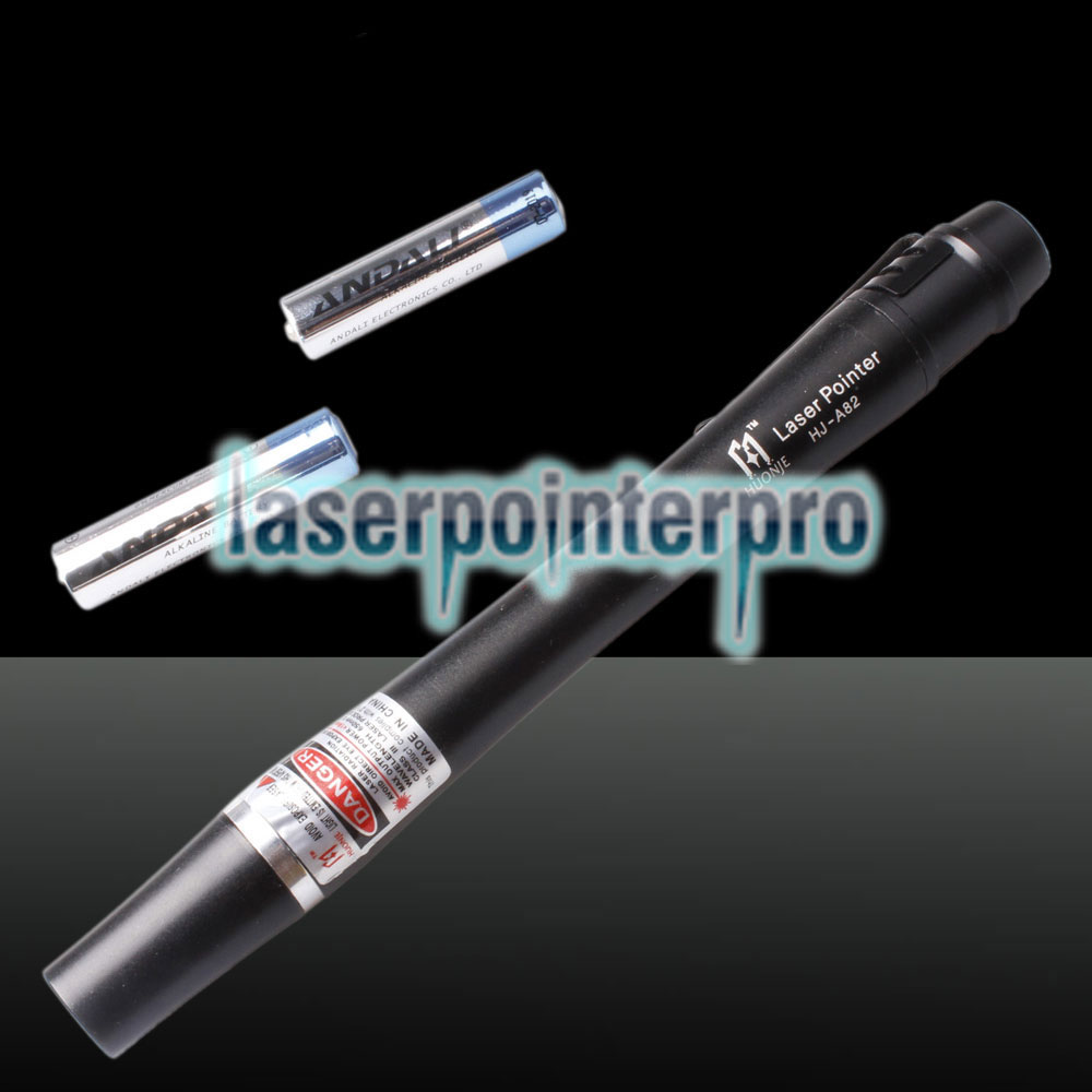 LT-650 300mW Mini lampe de poche forme stylo pointeur laser lumière rouge noir