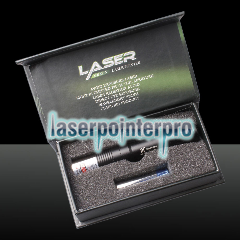 500mw 650nm Red Laser Beam Mini puntatore laser con batteria nera