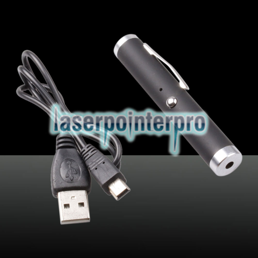 500mW 532nm grüner Laserstrahl Laserpointer mit USB-Kabel schwarz