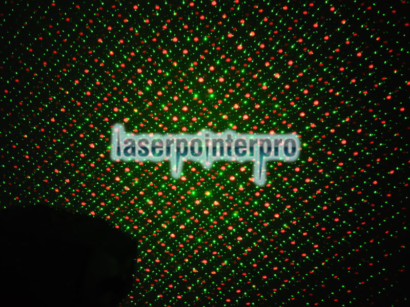 200mW 2-in-1 Zweifarbig Grün Rotlicht Laserpointer Kit Blac