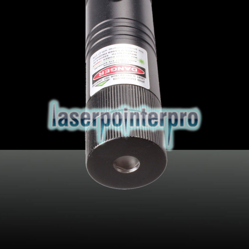 500mW 2-em-1 Dual Color Verde Vermelho Luz Laser Pointer Pen Kit Preto