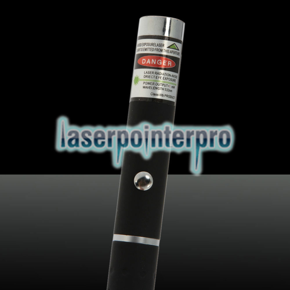 Stylo laser kaléidoscopique de pointeur laser vert de 1mw 5 dans 1 avec quatre têtes de laser noires